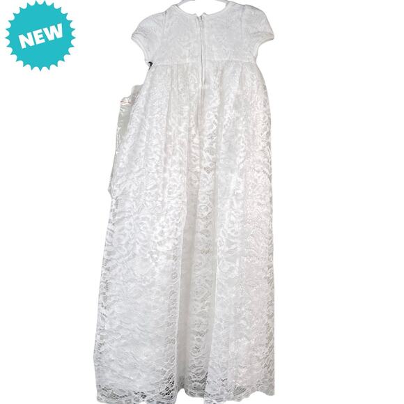 NWT Mia & Mimi White Christening Gown Dedication Dress 0-3 Months 3M Baby Girls - Picture 2 of 8